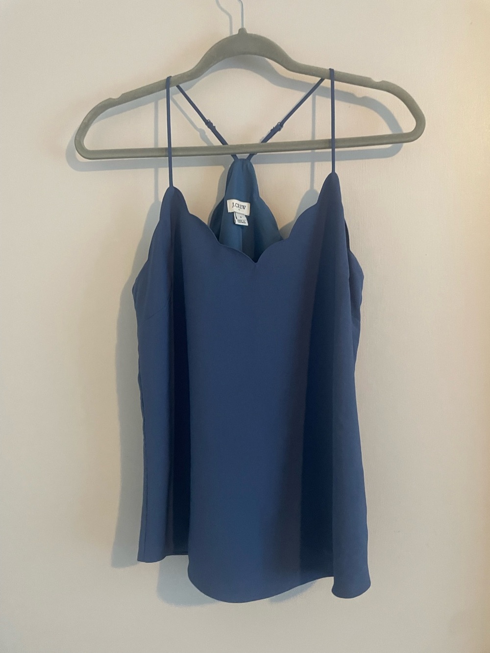J.Crew Scalloped Camisole Navy Blue Size 4